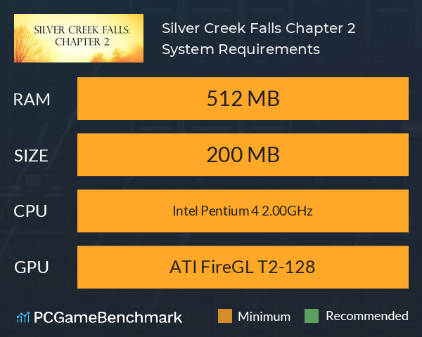 Silver Creek Falls: Chapter 2 System Requirements PC Graph - Can I Run Silver Creek Falls: Chapter 2 Silver Creek Falls: Chapter 2 System Requirements PC Graph - Can I Run Silver Creek Falls: Chapter 2