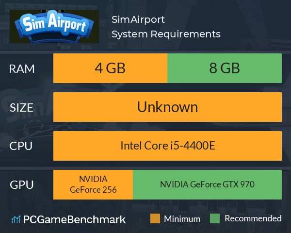 SimAirport System Requirements PC Graph - Can I Run SimAirport
