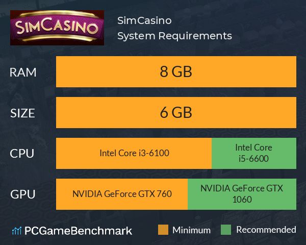 SimCasino System Requirements PC Graph - Can I Run SimCasino