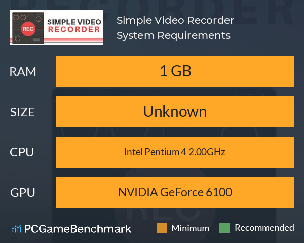 Simple Video Recorder System Requirements PC Graph - Can I Run Simple Video Recorder