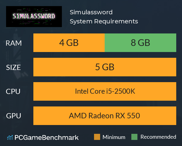 Simulassword System Requirements PC Graph - Can I Run Simulassword Simulassword System Requirements PC Graph - Can I Run Simulassword