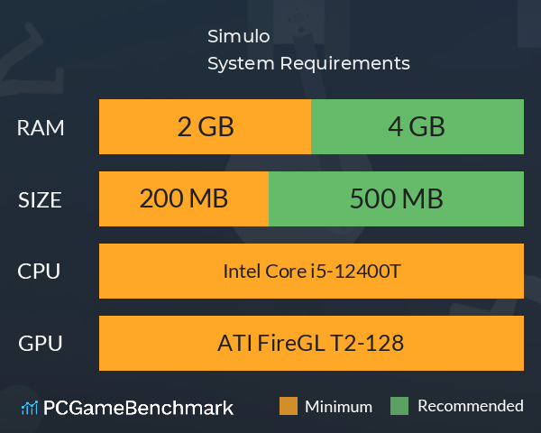 Simulo System Requirements PC Graph - Can I Run Simulo Simulo System Requirements PC Graph - Can I Run Simulo