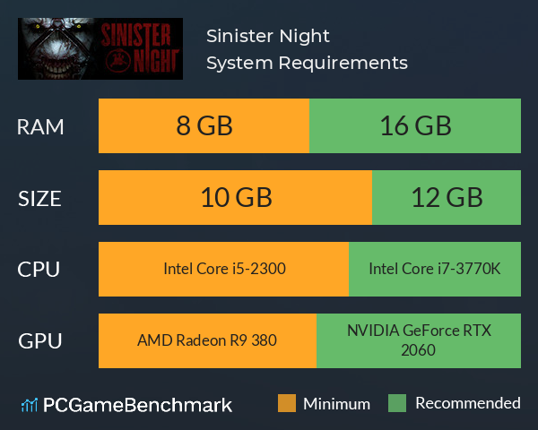 Sinister Night System Requirements PC Graph - Can I Run Sinister Night Sinister Night System Requirements PC Graph - Can I Run Sinister Night