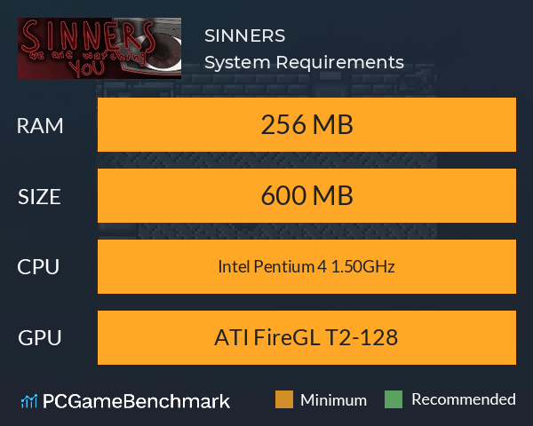 SINNERS System Requirements PC Graph - Can I Run SINNERS SINNERS System Requirements PC Graph - Can I Run SINNERS