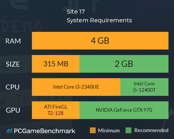 Site 17 System Requirements PC Graph - Can I Run Site 17 Site 17 System Requirements PC Graph - Can I Run Site 17