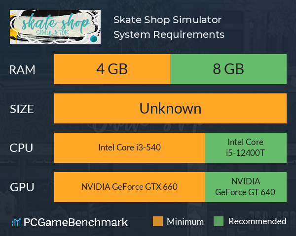Skate Shop Simulator System Requirements PC Graph - Can I Run Skate Shop Simulator Skate Shop Simulator System Requirements PC Graph - Can I Run Skate Shop Simulator