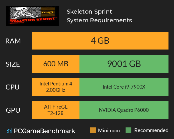 Skeleton Sprint System Requirements PC Graph - Can I Run Skeleton Sprint Skeleton Sprint System Requirements PC Graph - Can I Run Skeleton Sprint