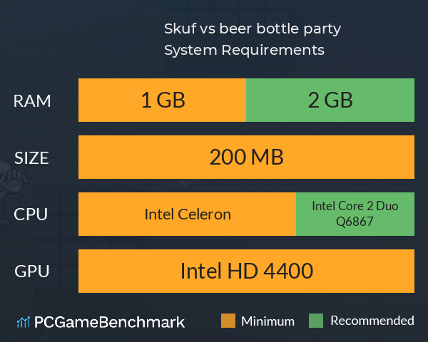 Skuf vs beer bottle party System Requirements PC Graph - Can I Run Skuf vs beer bottle party Skuf vs beer bottle party System Requirements PC Graph - Can I Run Skuf vs beer bottle party