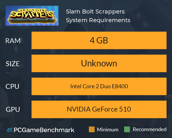 Slam Bolt Scrappers System Requirements PC Graph - Can I Run Slam Bolt Scrappers Slam Bolt Scrappers System Requirements PC Graph - Can I Run Slam Bolt Scrappers