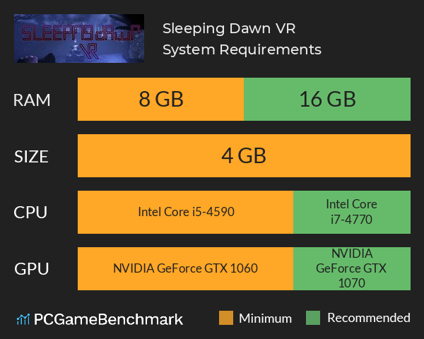 Sleeping Dawn VR System Requirements PC Graph - Can I Run Sleeping Dawn VR Sleeping Dawn VR System Requirements PC Graph - Can I Run Sleeping Dawn VR