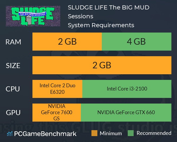 SLUDGE LIFE: The BIG MUD Sessions System Requirements PC Graph - Can I Run SLUDGE LIFE: The BIG MUD Sessions