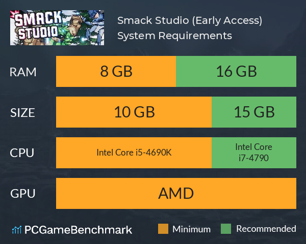 Smack Studio (Early Access) System Requirements PC Graph - Can I Run Smack Studio (Early Access) Smack Studio (Early Access) System Requirements PC Graph - Can I Run Smack Studio (Early Access)
