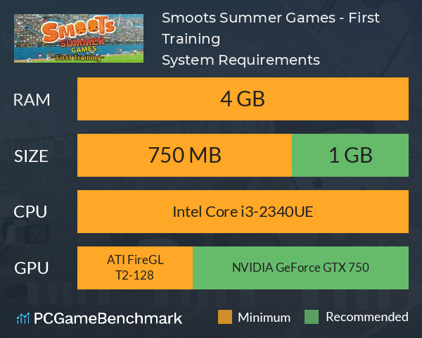 Smoots Summer Games - First Training System Requirements PC Graph - Can I Run Smoots Summer Games - First Training