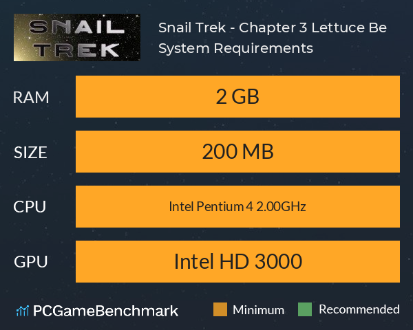 Snail Trek - Chapter 3: Lettuce Be System Requirements PC Graph - Can I Run Snail Trek - Chapter 3: Lettuce Be Snail Trek - Chapter 3: Lettuce Be System Requirements PC Graph - Can I Run Snail Trek - Chapter 3: Lettuce Be