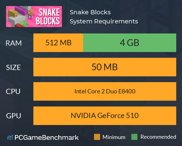 Snake Blocks System Requirements PC Graph - Can I Run Snake Blocks Snake Blocks System Requirements PC Graph - Can I Run Snake Blocks