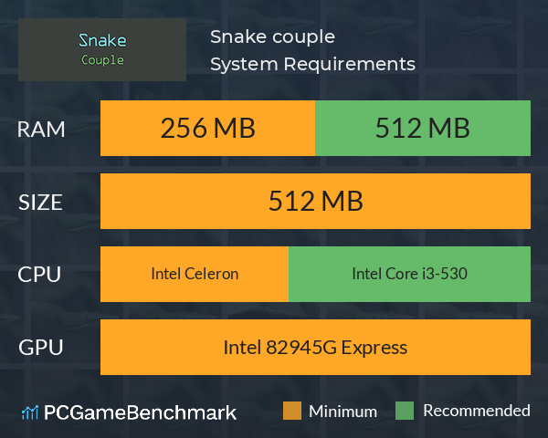 Snake couple System Requirements PC Graph - Can I Run Snake couple Snake couple System Requirements PC Graph - Can I Run Snake couple