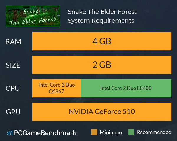 Snake: The Elder Forest System Requirements PC Graph - Can I Run Snake: The Elder Forest Snake: The Elder Forest System Requirements PC Graph - Can I Run Snake: The Elder Forest