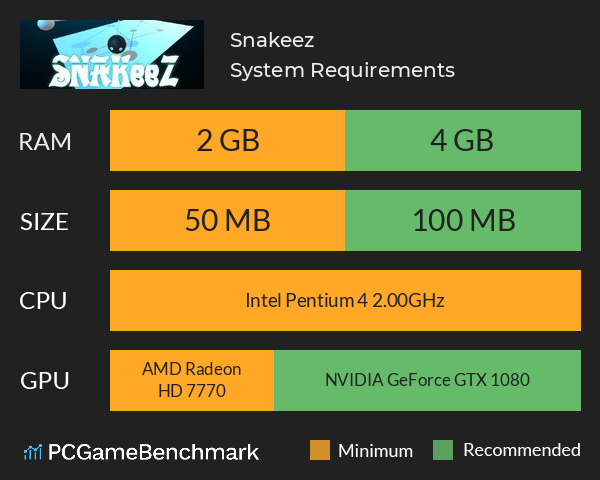 Snakeez System Requirements PC Graph - Can I Run Snakeez Snakeez System Requirements PC Graph - Can I Run Snakeez