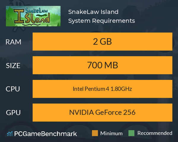 SnakeLaw Island System Requirements PC Graph - Can I Run SnakeLaw Island SnakeLaw Island System Requirements PC Graph - Can I Run SnakeLaw Island