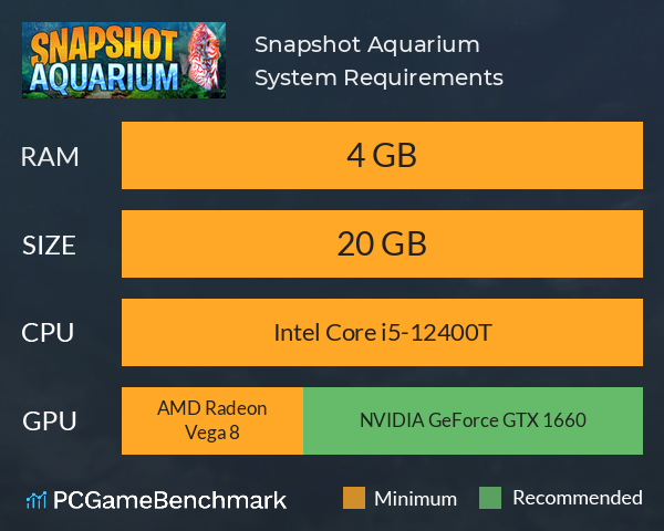 Snapshot Aquarium System Requirements PC Graph - Can I Run Snapshot Aquarium Snapshot Aquarium System Requirements PC Graph - Can I Run Snapshot Aquarium