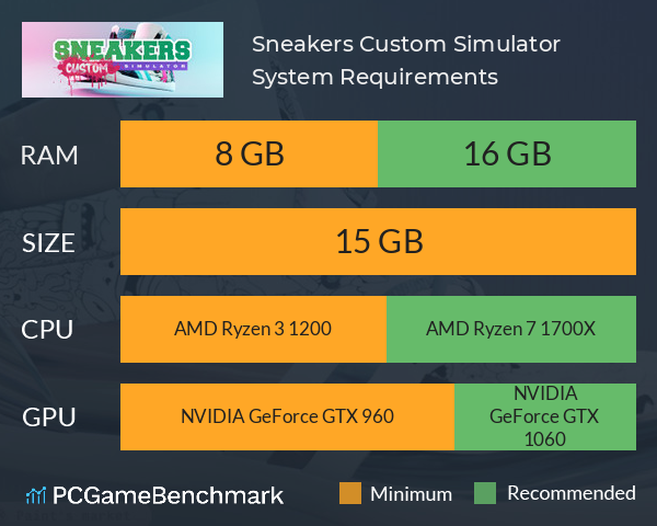 Sneakers Custom Simulator System Requirements PC Graph - Can I Run Sneakers Custom Simulator Sneakers Custom Simulator System Requirements PC Graph - Can I Run Sneakers Custom Simulator