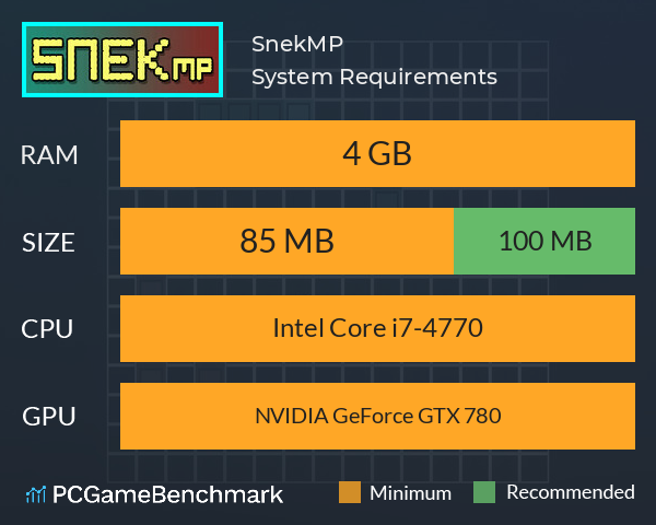 SnekMP System Requirements PC Graph - Can I Run SnekMP SnekMP System Requirements PC Graph - Can I Run SnekMP