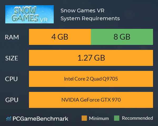 Snow Games VR System Requirements PC Graph - Can I Run Snow Games VR Snow Games VR System Requirements PC Graph - Can I Run Snow Games VR
