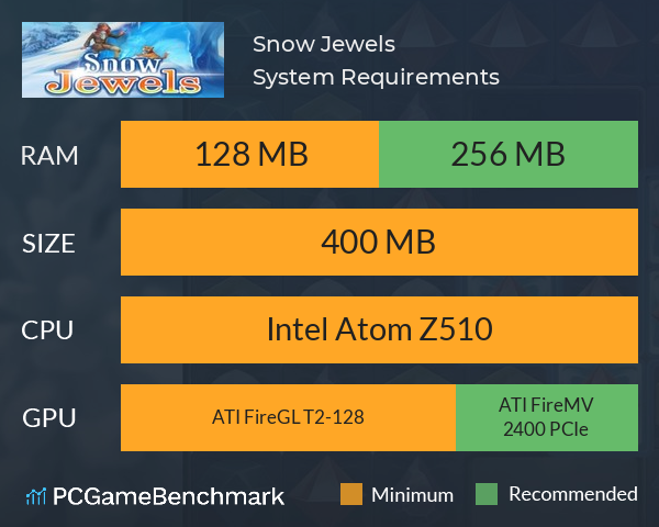 Snow Jewels System Requirements PC Graph - Can I Run Snow Jewels Snow Jewels System Requirements PC Graph - Can I Run Snow Jewels
