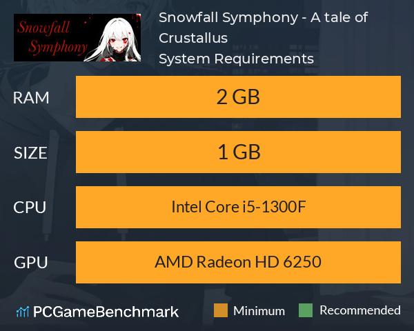Snowfall Symphony - A tale of Crustallus System Requirements PC Graph - Can I Run Snowfall Symphony - A tale of Crustallus Snowfall Symphony - A tale of Crustallus System Requirements PC Graph - Can I Run Snowfall Symphony - A tale of Crustallus