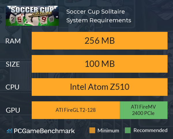 Soccer Cup Solitaire System Requirements PC Graph - Can I Run Soccer Cup Solitaire Soccer Cup Solitaire System Requirements PC Graph - Can I Run Soccer Cup Solitaire