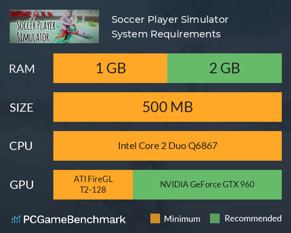 Soccer Player Simulator System Requirements PC Graph - Can I Run Soccer Player Simulator Soccer Player Simulator System Requirements PC Graph - Can I Run Soccer Player Simulator