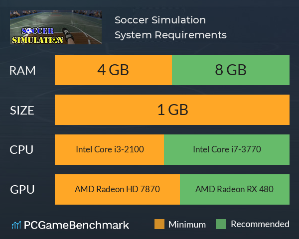 Soccer Simulation System Requirements PC Graph - Can I Run Soccer Simulation Soccer Simulation System Requirements PC Graph - Can I Run Soccer Simulation