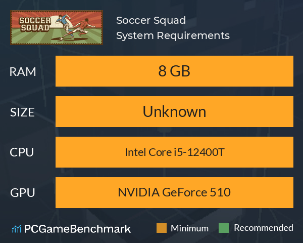Soccer Squad System Requirements PC Graph - Can I Run Soccer Squad