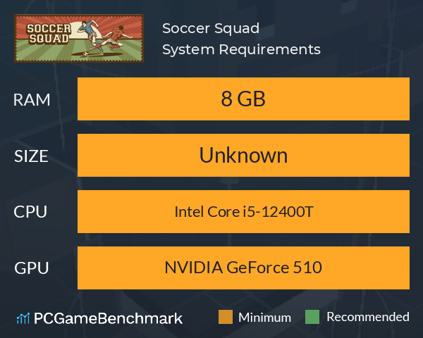 Soccer Squad System Requirements PC Graph - Can I Run Soccer Squad Soccer Squad System Requirements PC Graph - Can I Run Soccer Squad