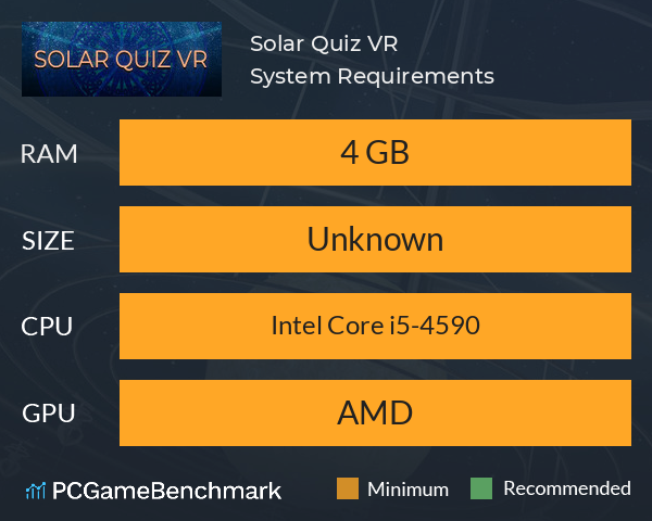 Solar Quiz VR System Requirements PC Graph - Can I Run Solar Quiz VR Solar Quiz VR System Requirements PC Graph - Can I Run Solar Quiz VR