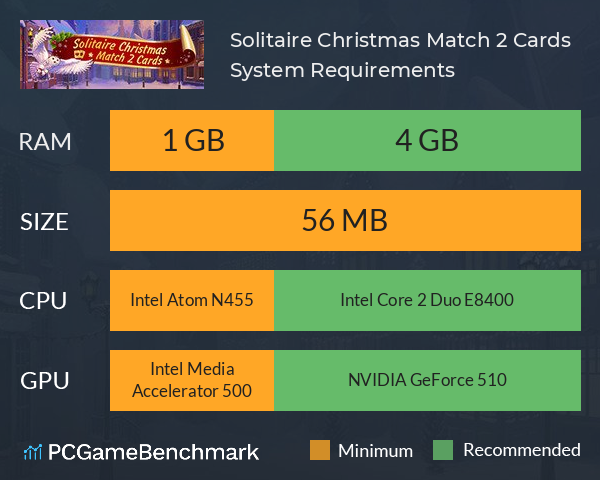 Solitaire Christmas. Match 2 Cards System Requirements PC Graph - Can I Run Solitaire Christmas. Match 2 Cards Solitaire Christmas. Match 2 Cards System Requirements PC Graph - Can I Run Solitaire Christmas. Match 2 Cards