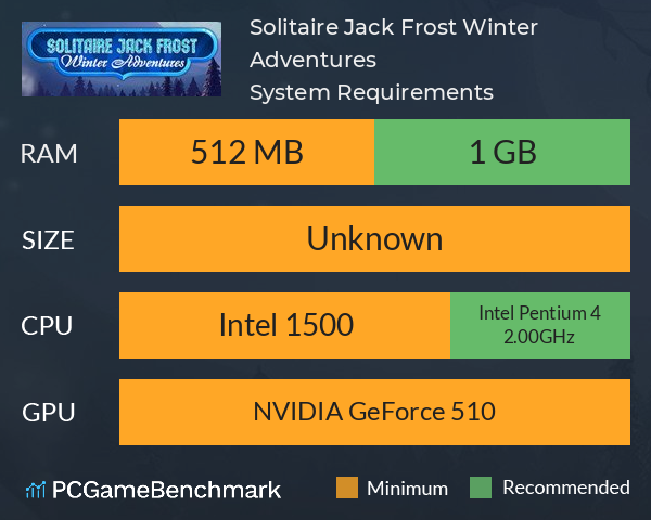 Solitaire Jack Frost Winter Adventures System Requirements PC Graph - Can I Run Solitaire Jack Frost Winter Adventures Solitaire Jack Frost Winter Adventures System Requirements PC Graph - Can I Run Solitaire Jack Frost Winter Adventures