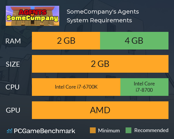 SomeCompany's Agents System Requirements PC Graph - Can I Run SomeCompany's Agents SomeCompany's Agents System Requirements PC Graph - Can I Run SomeCompany's Agents