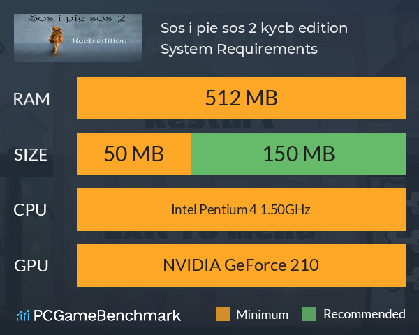 Sos i pie sos 2 kycb edition System Requirements PC Graph - Can I Run Sos i pie sos 2 kycb edition
