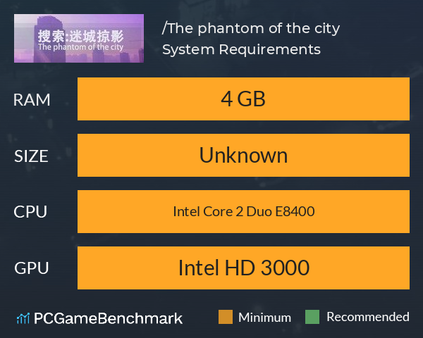 搜索·迷城掠影/The phantom of the city System Requirements PC Graph - Can I Run 搜索·迷城掠影/The phantom of the city 搜索·迷城掠影/The phantom of the city System Requirements PC Graph - Can I Run 搜索·迷城掠影/The phantom of the city