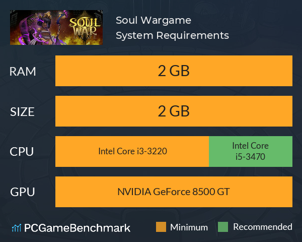 Soul Wargame System Requirements PC Graph - Can I Run Soul Wargame Soul Wargame System Requirements PC Graph - Can I Run Soul Wargame