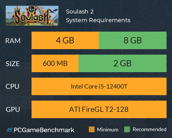 Soulash 2 System Requirements PC Graph - Can I Run Soulash 2 Soulash 2 System Requirements PC Graph - Can I Run Soulash 2