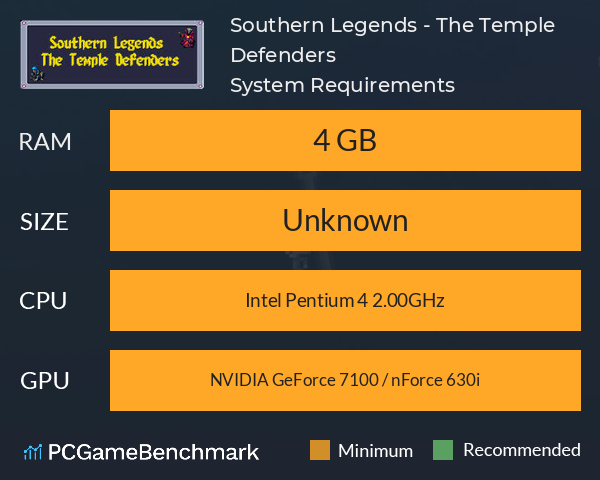 Southern Legends - The Temple Defenders System Requirements PC Graph - Can I Run Southern Legends - The Temple Defenders