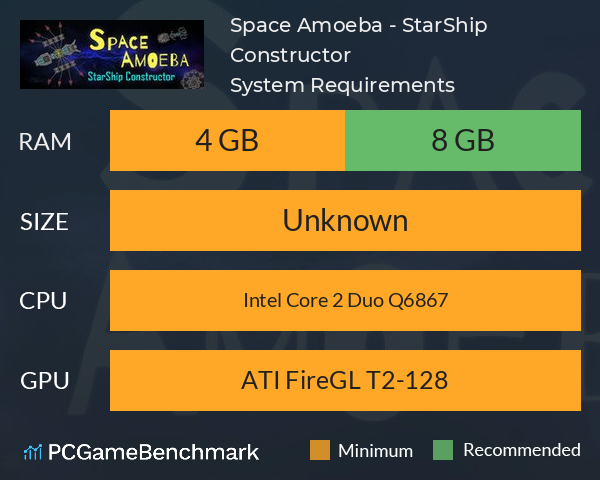 Space Amoeba - StarShip Constructor System Requirements PC Graph - Can I Run Space Amoeba - StarShip Constructor
