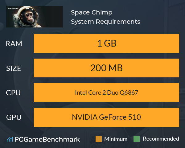 Space Chimp System Requirements PC Graph - Can I Run Space Chimp Space Chimp System Requirements PC Graph - Can I Run Space Chimp