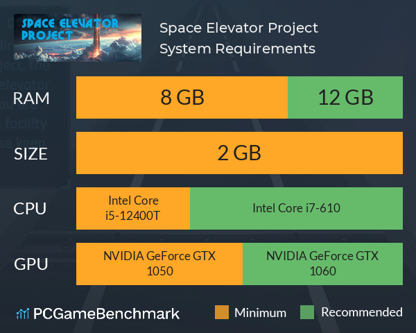 Space Elevator Project System Requirements PC Graph - Can I Run Space Elevator Project Space Elevator Project System Requirements PC Graph - Can I Run Space Elevator Project