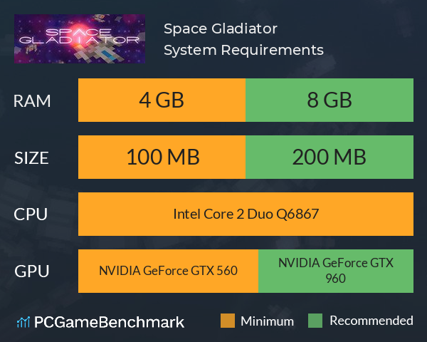 Space Gladiator System Requirements PC Graph - Can I Run Space Gladiator Space Gladiator System Requirements PC Graph - Can I Run Space Gladiator