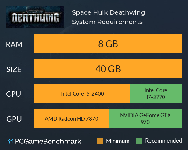 Space Hulk: Deathwing System Requirements PC Graph - Can I Run Space Hulk: Deathwing