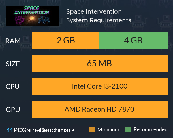 Space Intervention System Requirements PC Graph - Can I Run Space Intervention