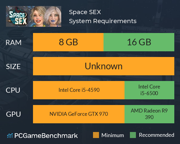 Space SEX System Requirements PC Graph - Can I Run Space SEX Space SEX System Requirements PC Graph - Can I Run Space SEX